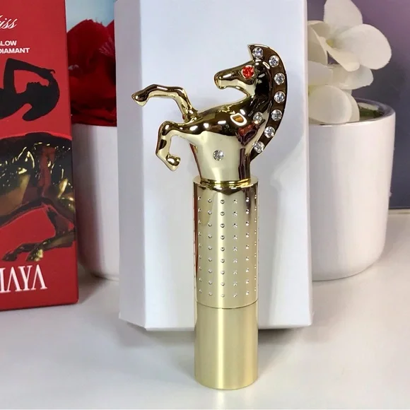 Isamaya Luckykiss Diamond Lip Glow Lipstick in Outlaw with Horse Case 3.5g *BNIB - Picture 4 of 16